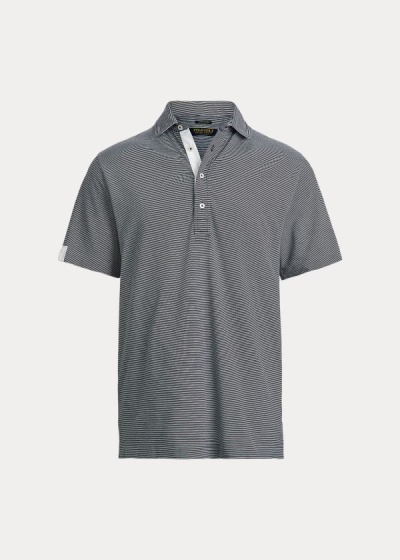 Polos Ralph Lauren Hombre Azul Marino / Blancos - Classic Fit Stretch Lisle - HMGNT9250